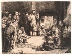 Kristus prædiker ("La petite tombe") af Rembrandt van Rijn