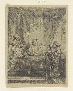 Christus te Emmaus: grote plaat Samling af 85 originale tryk (serietitel) af Rembrandt van Rijn