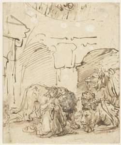 Daniel i løvegropen af Rembrandt van Rijn