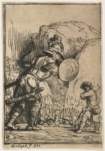 David og Goliat, 1655 af Rembrandt van Rijn