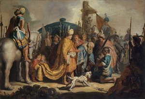 David med Goliats hoved foran Saul, 1627