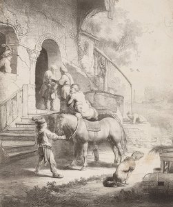 Den barmhjertige samaritan. 1633 af Rembrandt van Rijn