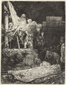 Nedtagelsen fra korset i fakkellys af Rembrandt van Rijn