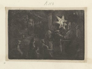Helligtrekonger: et natstykke Recueil de quatre-vingt-cinq estampes originales (serietitel) af Rembrandt van Rijn