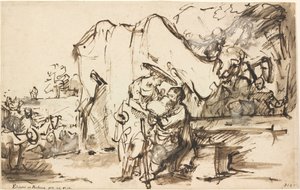 Eliezer og Rebecca ved brønden af Rembrandt van Rijn