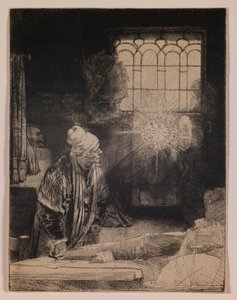Faust (Den lærde i sit arbejdsværelse) af Rembrandt van Rijn