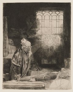Faust (Den lærde i sit arbejdsværelse) af Rembrandt van Rijn
