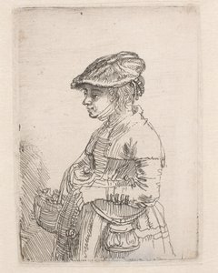 Pige med en kurv af Rembrandt van Rijn