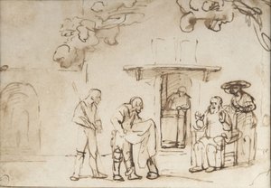 Jakob får vist Josefs blodplettede kappe af Rembrandt van Rijn