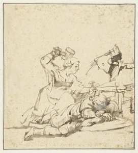Jaël dræber Sisera af Rembrandt van Rijn