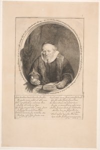 Jan Cornelis Sylvius, prædikant: portræt udført efter hans død af Rembrandt van Rijn