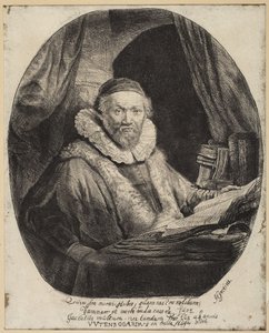 Jan Uytenbogaert, prædikant hos remonstranterne af Rembrandt van Rijn