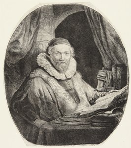 Jan Uytenbogaert, prædikant hos remonstranterne af Rembrandt van Rijn