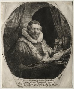 Jan Uytenbogaert, Remonstrants prædikant, 1635. af Rembrandt van Rijn