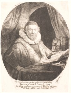 Jan Uytenbogaert, prædikant for sekten af arminiske remonstarnter af Rembrandt van Rijn