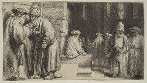 Jøder i en synagoge, 1648. af Rembrandt van Rijn