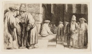 jøder i synagogen af Rembrandt van Rijn