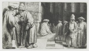 jøder i synagogen af Rembrandt van Rijn