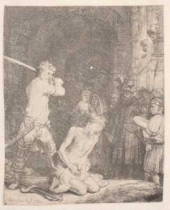 Johannes Døberen halshugges af Rembrandt van Rijn