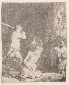 Johannes Døberen halshugges af Rembrandt van Rijn