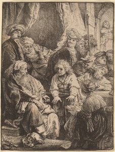 Joseph fortæller sine drømme af Rembrandt van Rijn
