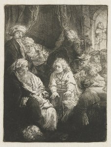 Joseph fortæller sine drømme af Rembrandt van Rijn