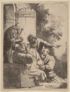 Josefs frakke blev bragt til Jakob af Rembrandt van Rijn