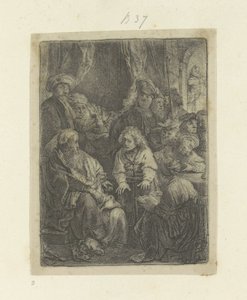 Joseph fortæller sine drømme Recueil de quatre-vingt-cinq estampes originales (serietitel) af Rembrandt van Rijn