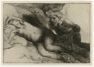 Jupiter og Antiope Jupiter og Antiope: den større plade af Rembrandt van Rijn