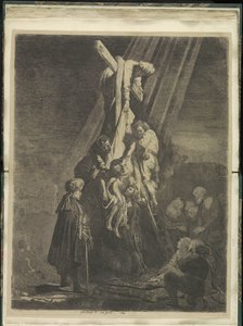 Kruisafname: anden plaat Samling af 85 originale tryk (serietitel) af Rembrandt van Rijn