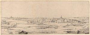 Landskab med udsigt mod Haarlem (Guldvejerens Mark) af Rembrandt van Rijn