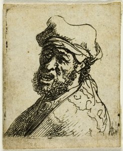 Mand, der græder, tre kvarter tilbage: Buste af Rembrandt van Rijn