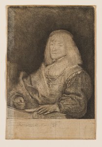 Mand ved skrivebordet, iført kors og kæde af Rembrandt van Rijn
