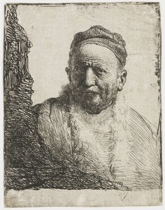Mand med kalot af Rembrandt van Rijn