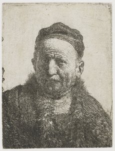 Mand iført en tæt kasket: buste (kunstnerens far?) af Rembrandt van Rijn