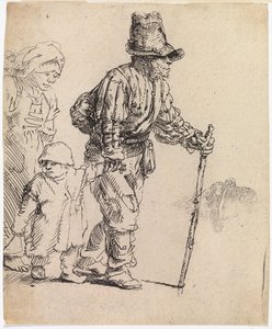 En bondefamilie på vandring af Rembrandt van Rijn