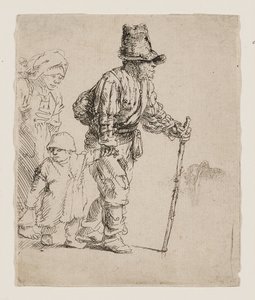 En bondefamilie på vandring af Rembrandt van Rijn