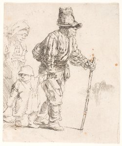 En bondefamilie på vandring af Rembrandt van Rijn