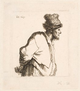 Bonde med hænderne bag ryggen af Rembrandt van Rijn