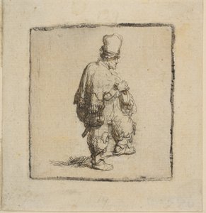 Polander stående med foldede arme, 1630-40. af Rembrandt van Rijn