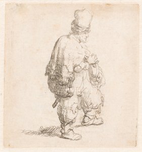 Polander stående med foldede arme af Rembrandt van Rijn