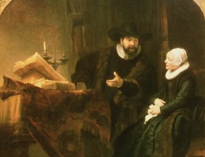 Portræt af Cornelius Anslo og hans kone, 1641
