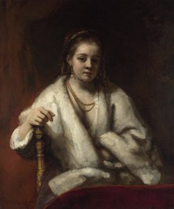 Portræt af Hendrickje Stoffels, ca. 1655-1656 af Rembrandt van Rijn