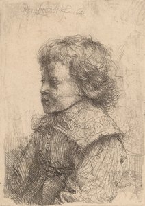 Portræt af en dreng i profil, 1641. af Rembrandt van Rijn
