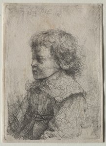 Portræt af en dreng i profil, 1641. af Rembrandt van Rijn