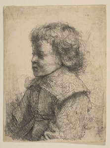 Portræt af en dreng, i profil, 1641. af Rembrandt van Rijn