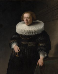 Portræt af en kvinde, sandsynligvis medlem af Van Beresteyn-familien, 1632. af Rembrandt van Rijn
