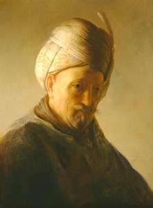 Portræt af en mand i en turban, ca. 1630 (panel)