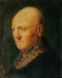 Portræt af en gammel mand, kendt som Portræt af Hermann Gerritsz van Rijn, far til Rembrandt (olie på træ)