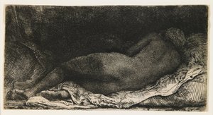 Liggende kvinde af Rembrandt van Rijn
